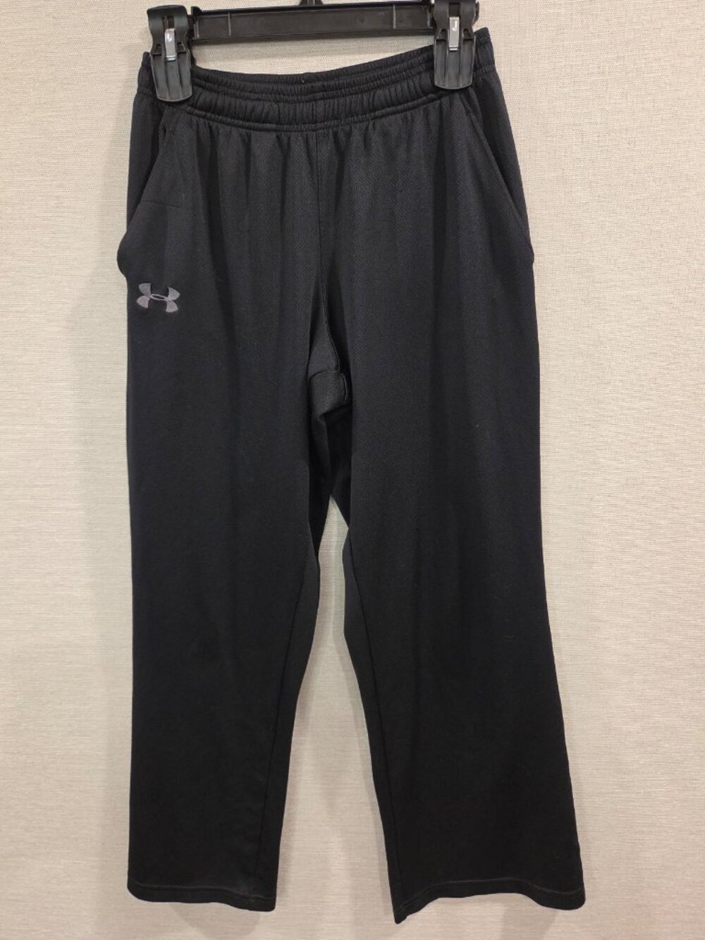 Under Armour Boys Black Loose Fit Athletic Sweatpants Size 8